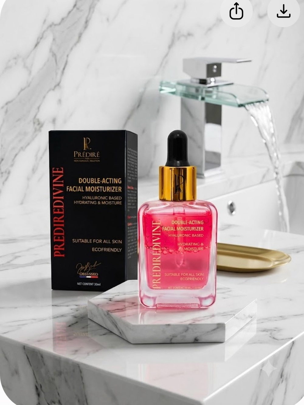 $400~ MOISTURIZING Double-Acting Facial Serum – Hydrating Hyaluronic Acid Serum